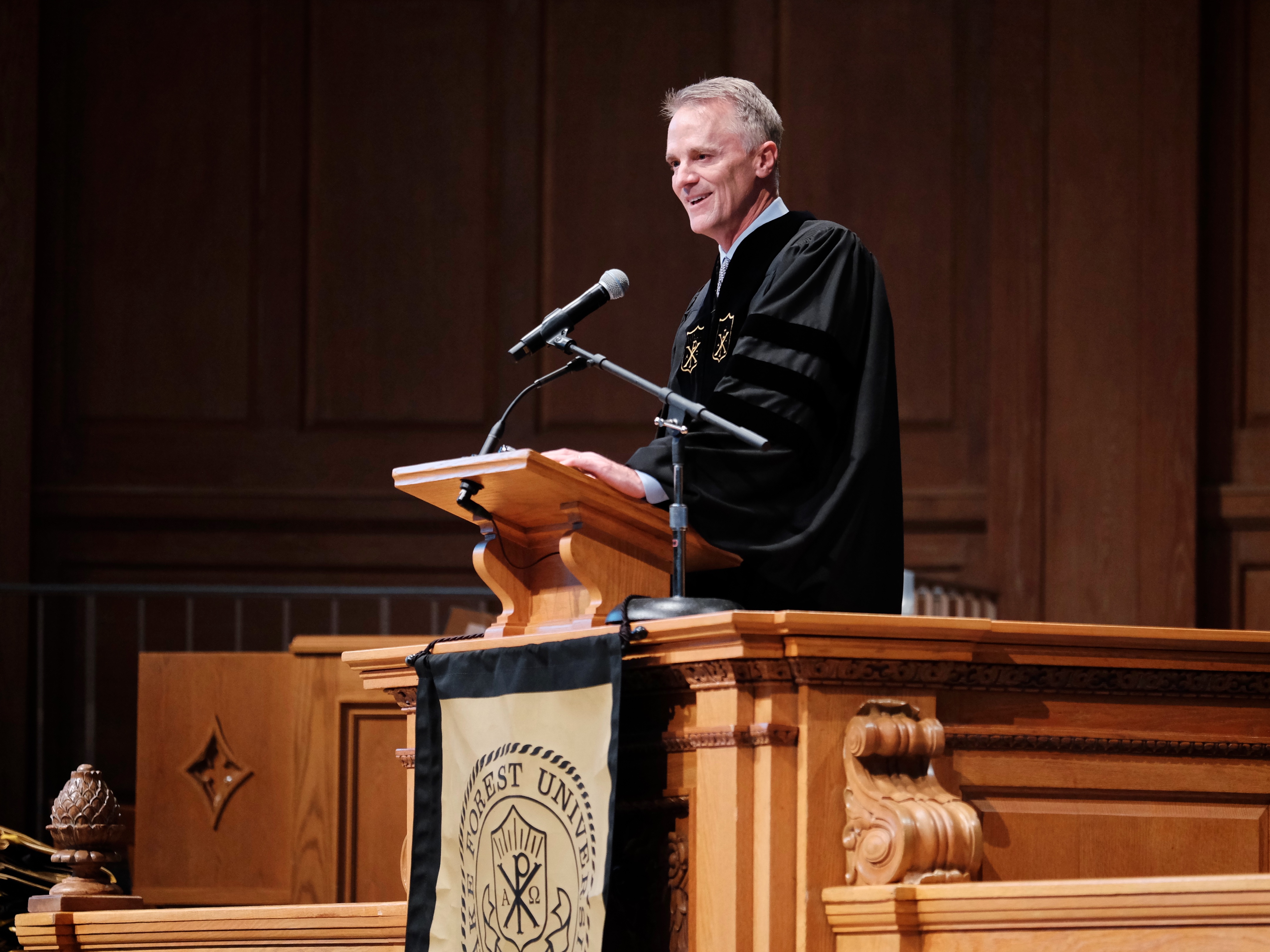 WFU School of Business held their Hooding ceremony in Wait Chapel